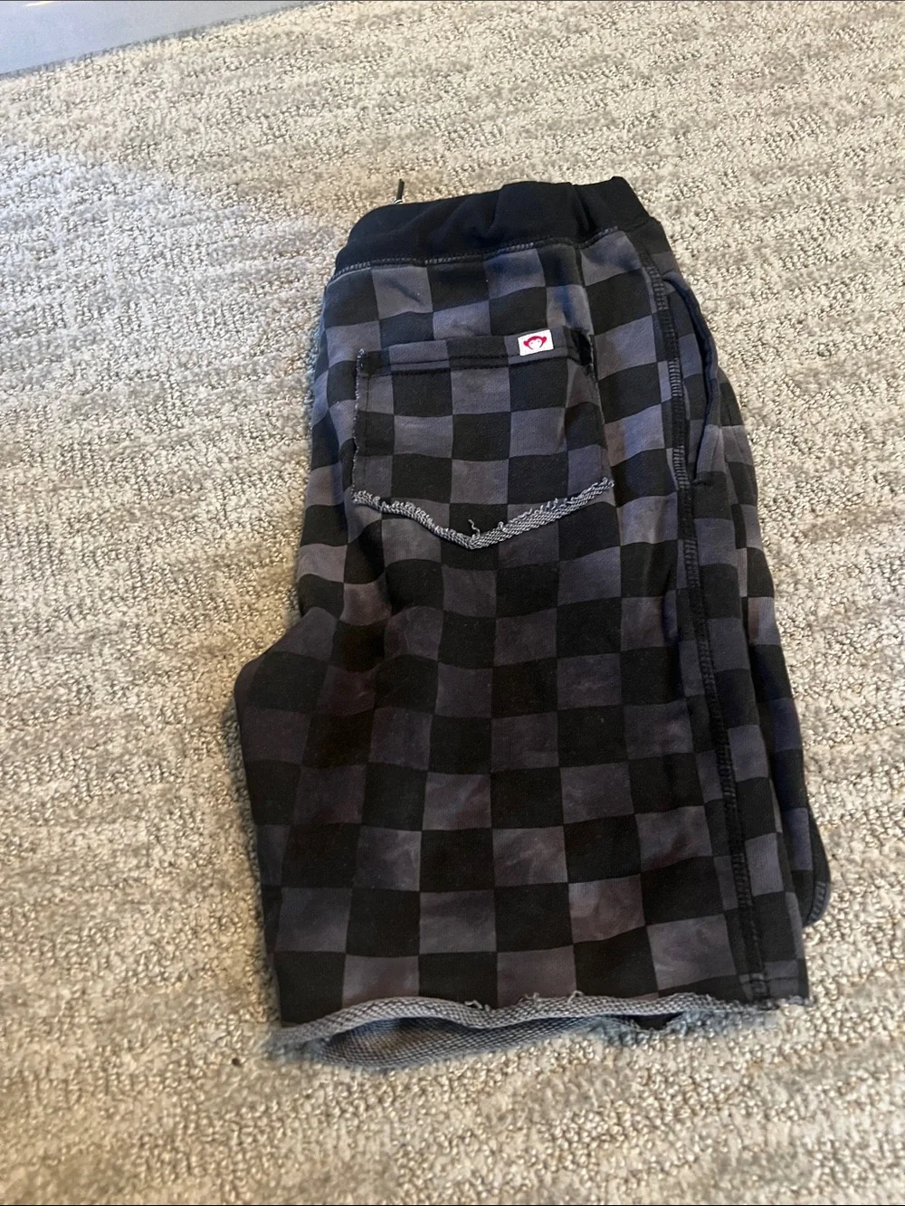 Appaman Kids Checkerboard Black and Gray Matching Set